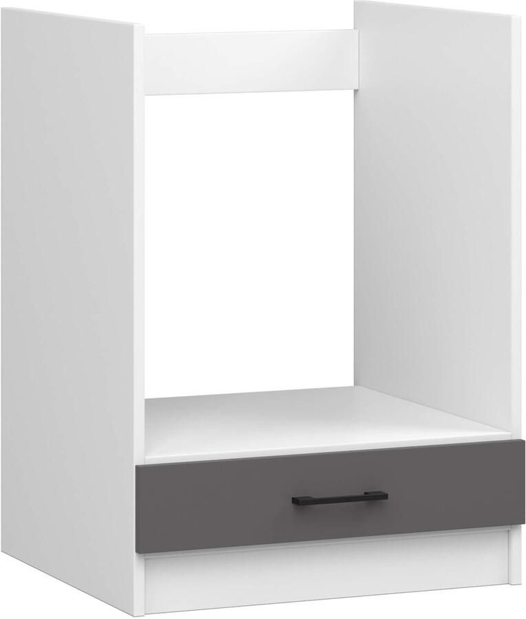 Akord Keukenkast modulaire OLIWIA S60 Onderkast Ovenkast Furniture Factory Wit Grafietgrijs 60 x 82 x 55 cm