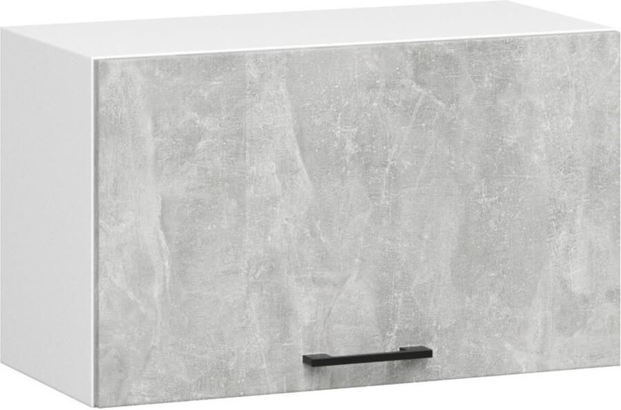 Akord Keukenkast modulaire OLIWIA W60 met 1 Deur Hangkast Bovenkast Furniture Factory Wit – Beton Grijs 60 x 29 x 30 cm