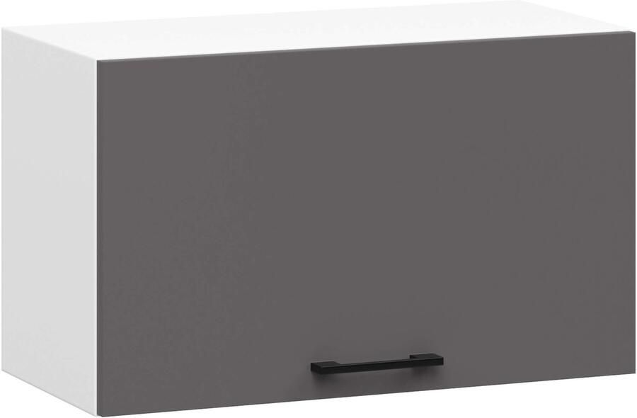 Akord Keukenkast modulaire OLIWIA W60 met 1 Deur Hangkast Bovenkast Furniture Factory Wit Grafietgrijs 60 x 29 x 30 cm