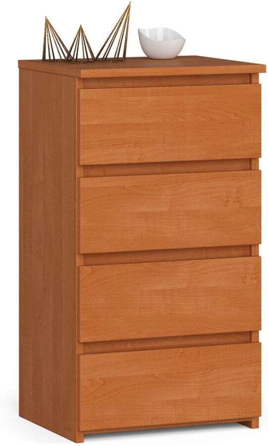 Akord Kommode met 4 Lades Mat Els Finish Zelfmontage 40x74x35 cm