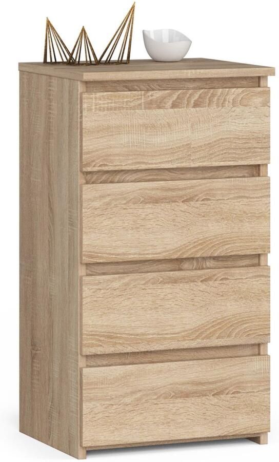 Akord Kommode CL4 met 4 Lades Furniture Factory Sonoma Eik 40x74x35 cm