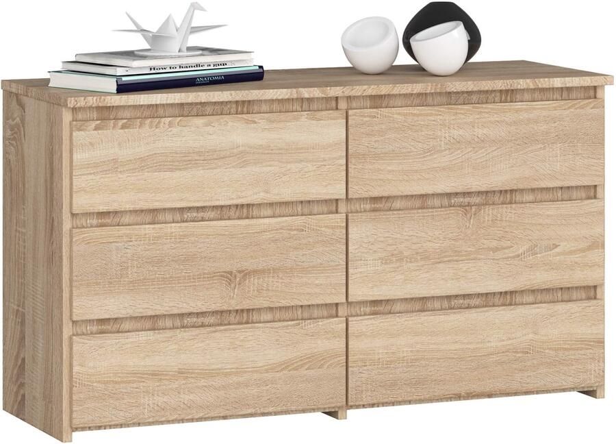 Akord Ladekast CL100 met 6 Lades Furniture Factory Sonoma Eik 100 x 57 x 35 cm