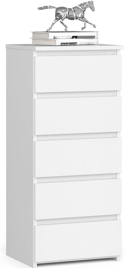 Akord Ladekast CL5 met 5 Lades Furniture Factory Wit 40 x 92 x 35 cm