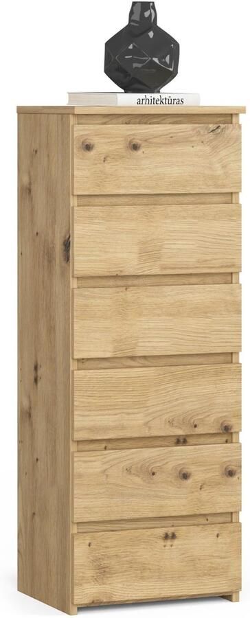 Akord Ladekast CL6 met 6 Lades Furniture Factory Artisan Eik 40x109x35 cm