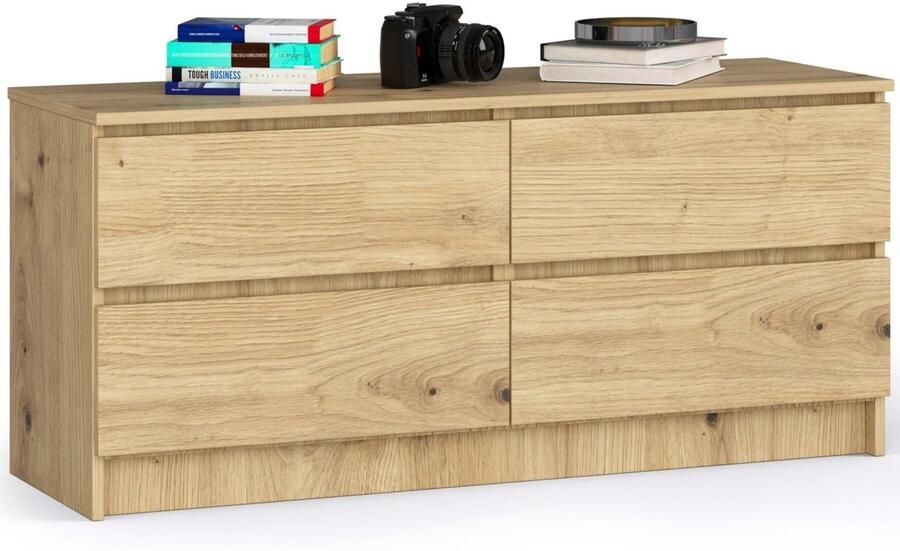 Akord Ladekast K120 met 4 Lades Furniture Factory Artisan Eik 120 x 55 x 40 cm