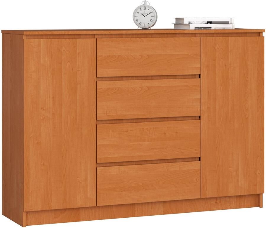 Akord Ladekast K140 met 4 Lades en 2 Deuren Furniture Factory Els 138 x 99 x 40 cm