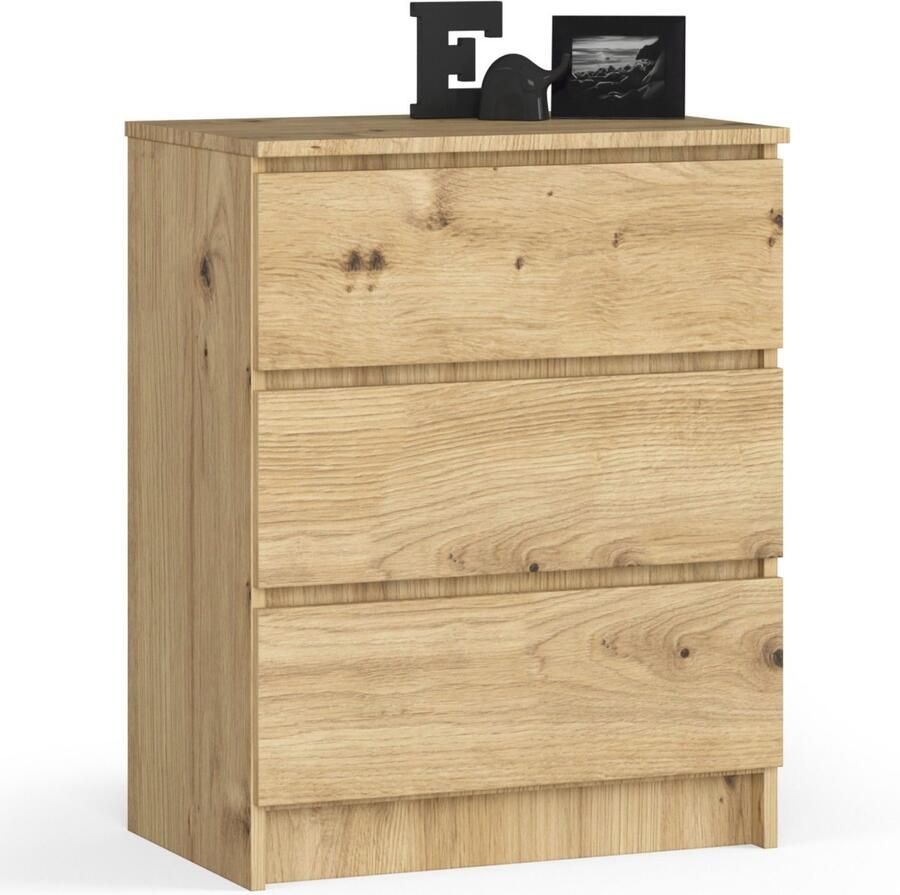 Akord Ladekast K60 met 3 Lades Furniture Factory Artisan Eik 60 x 77 x 40 cm