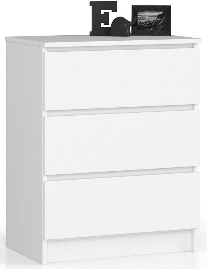 Akord Ladekast K60 met 3 Lades Furniture Factory Wit 60 x 77 x 40 cm