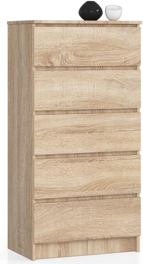 Akord Ladekast K60 met 5 Lades Furniture Factory Sonoma Eik 60 x 121 x 40 cm