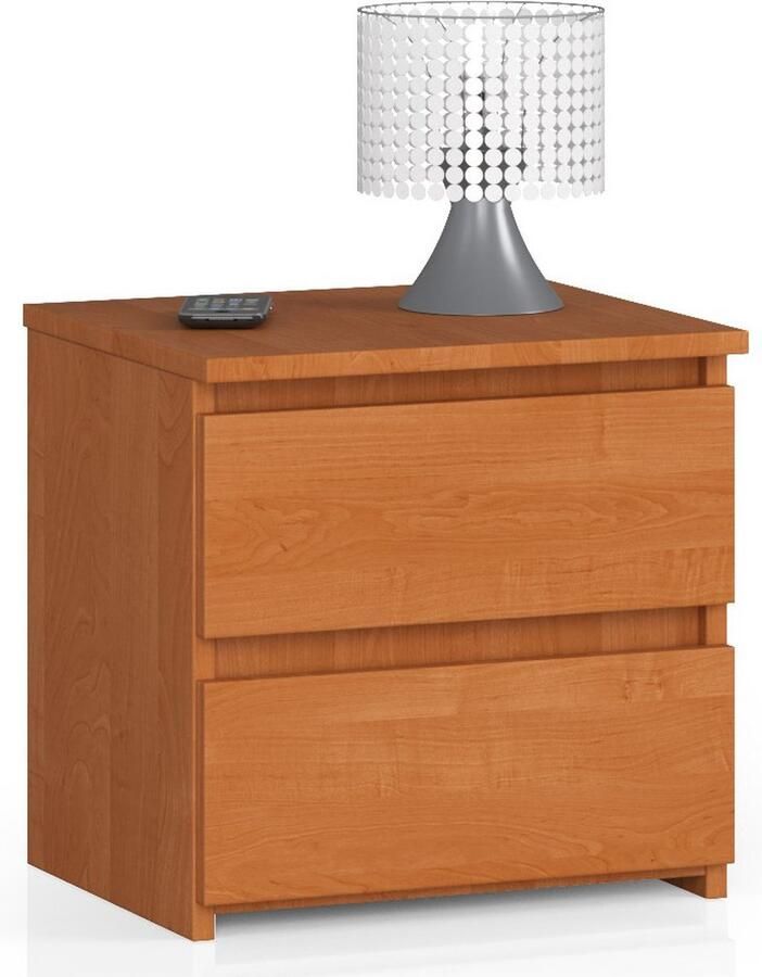 Akord Nachtkastje Met 2 Lades Els Compacte Houten Kast Met Mat ABS Randafwerking