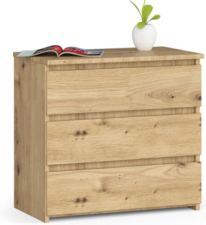 Akord Artisaan Eiken Dressoir 3 Lades Zelfmontage Essentie van Functioneel Design