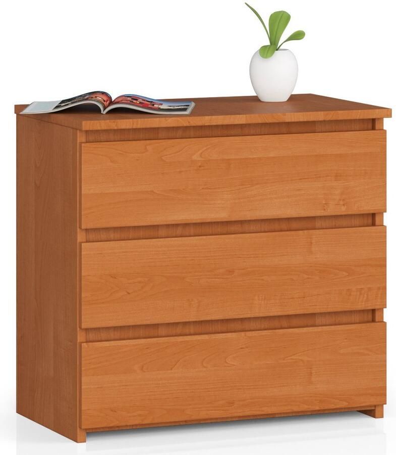 Akord Olcha Kantoorkast met 3 Lades Mat Afgewerkt Zelfmontage 60x57x35cm ABS Randen voor Kantoor en Huis