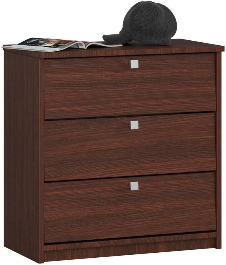 Akord Wenge Schoenenkast MINI met 3 Klapdeuren 60 cm Klasiek Design