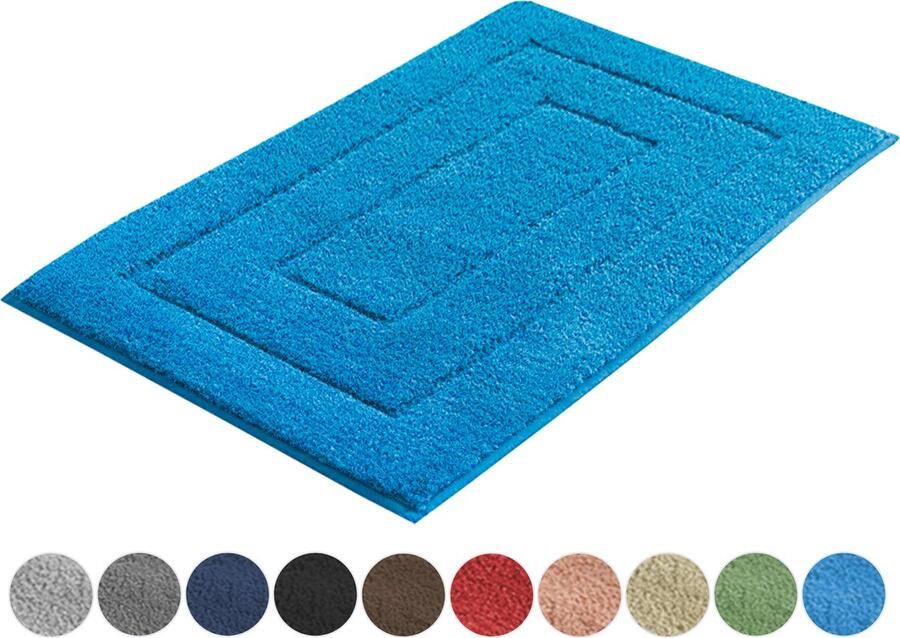 AKSA Home Badmat 50x80 cm Douchemat antislip Badmat antislip Badkamermat Vloerkleed Lichtblauw
