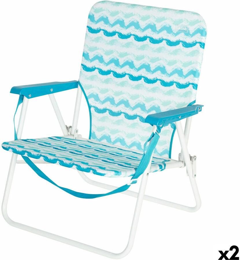 Aktive Strandstoel 45 x 70 x 40 cm (2 Stuks)