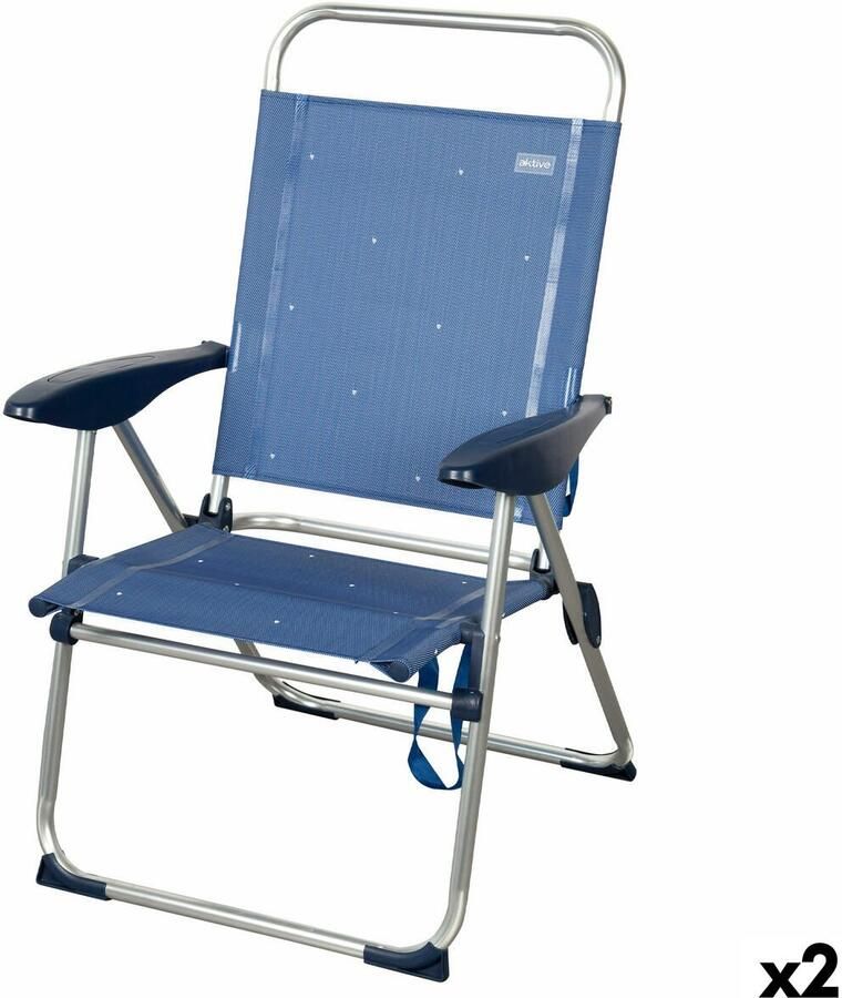 Aktive Strandstoel 48 x 100 x 60 cm (2 Stuks)
