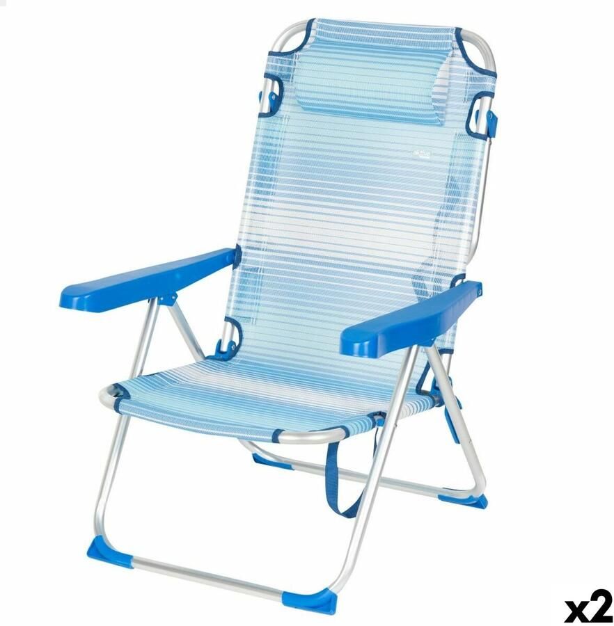 Aktive Strandstoel 48 x 90 x 60 cm (2 Stuks)