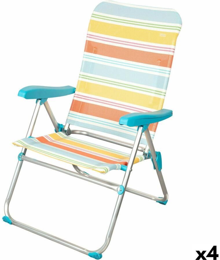 Aktive Strandstoel 48 x 95 x 65 cm (4 Stuks)