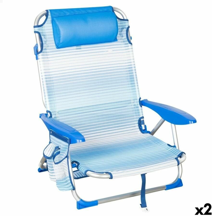 Aktive Strandstoel 51 x 76 x 45 cm (2 Stuks)