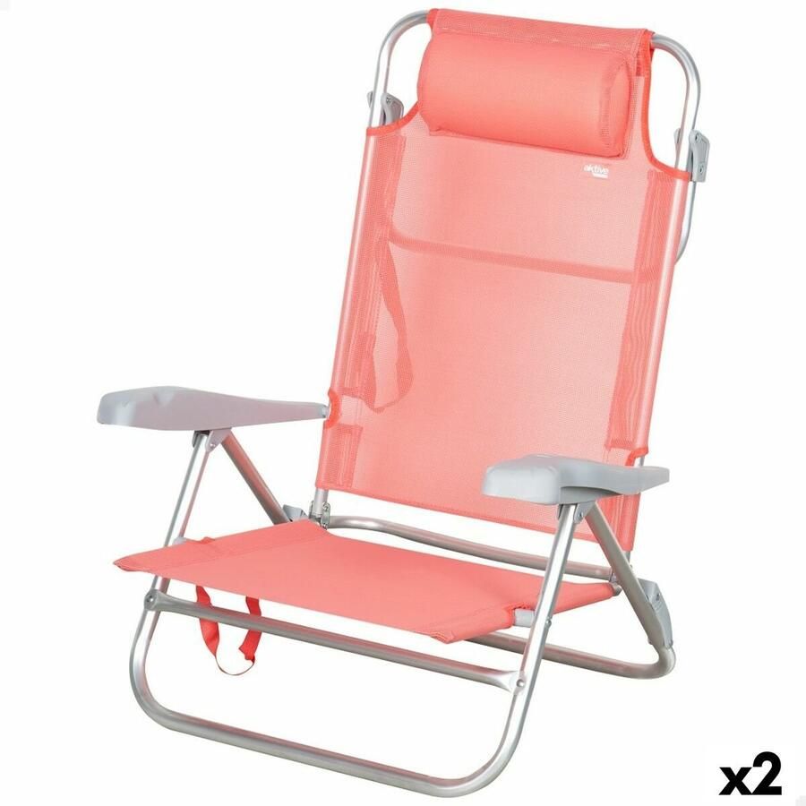 Aktive Vouwbare Stoel 47 x 82 x 49 cm Flamingo (2 Stuks)