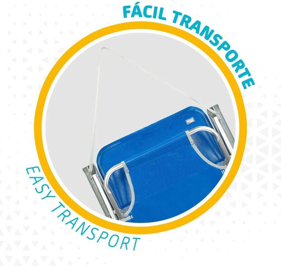 Aktive Vouwbare Stoel Gomera Blauw 44 x 72 x 35 cm (4 Stuks)