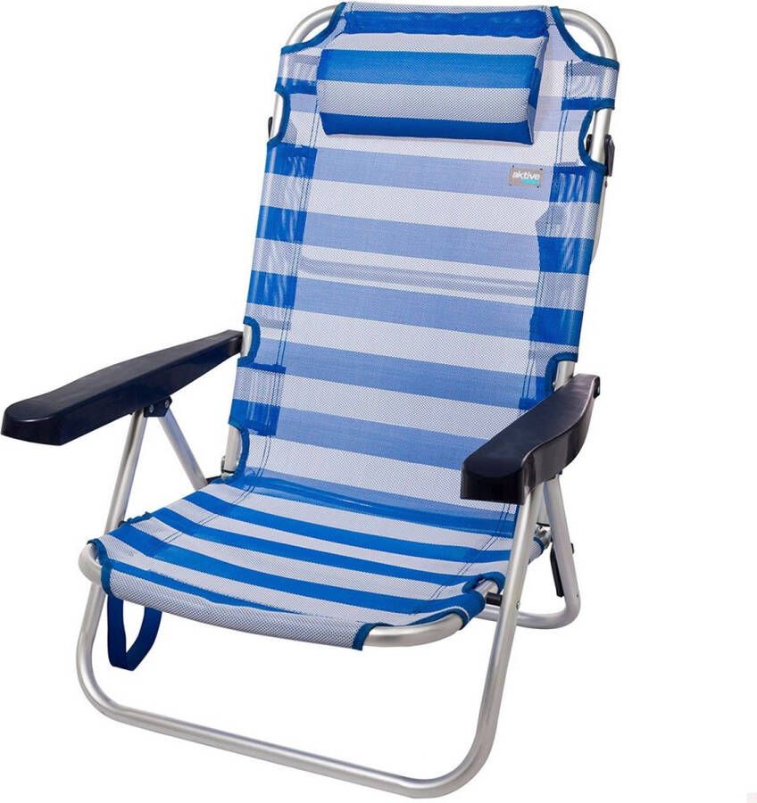 Aktive Klapstoel Multi-position Aluminium 62x48x83 Cm Blauw 62 x 48 x 83 cm