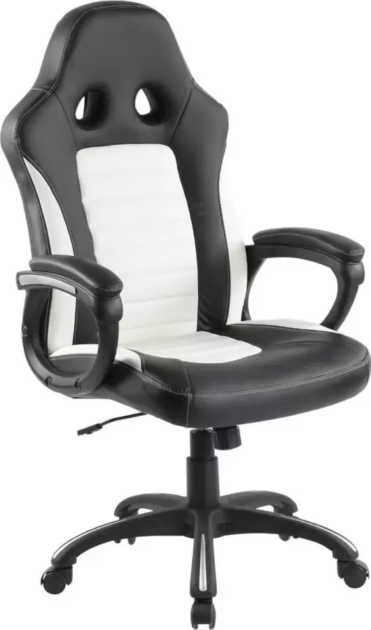 A.L. Kids Gamestoel Julien wit zwart