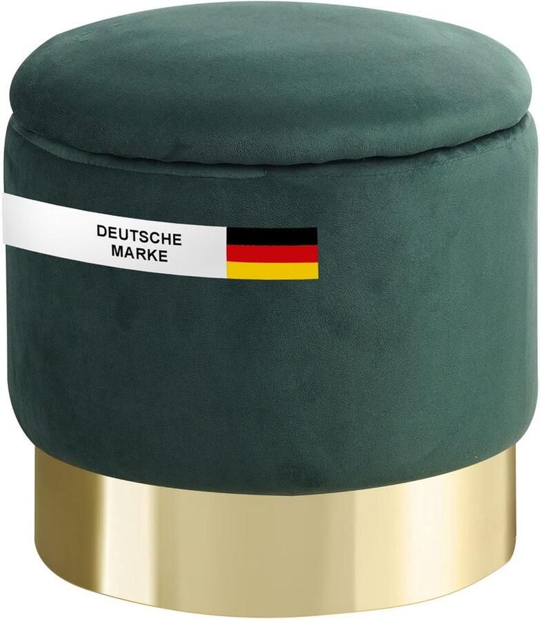 Albatros Kruk met Opbergruimte Nizza Kruk met Opbergruimte Modern ontwerp edele Fluweel of Sherpa Bekleding Zitkist of Bankje met Opbergruimte optimaal als Voetenbankje of Krukje Kaptafel