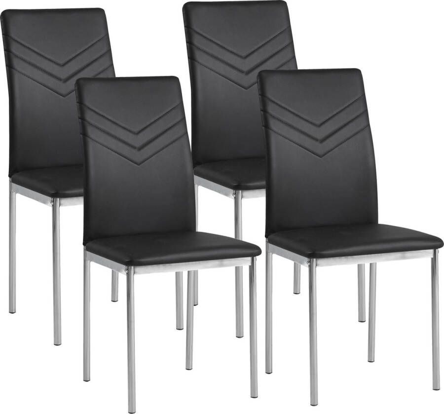 Albatros International Albatros Eetkamerstoelen VERONA Set Edel Italiaans Design gestoffeerde stoel met kunstlederen bekleding modern en stijlvol aan de eettafel Keukenstoel of Eetkamerstoel met hoge belastbaarheid - Foto 1