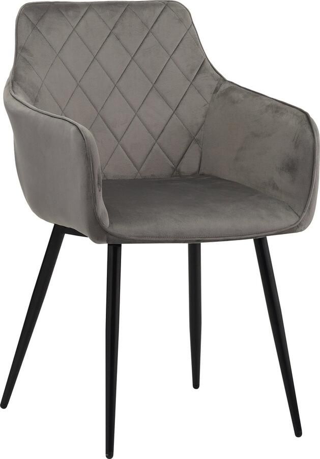 Albatros International ALBATROS Eetkamerstoelen met Fluwelen Bekleding Salo Set van 2 of 1 Stijlvol Ontwerp Fluwelen bekleding SGS-goedgekeurde gestoffeerde stoel Moderne Keukenstoel Eetkamerstoel of Eettafelstoel