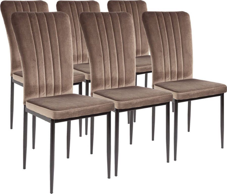 Albatros International Albatros Modena eetkamerstoelen met fluwelen hoes set van 4 of 6 kleuren Stijlvol vintage design fluwelen hoes SGS-goedgekeurde gestoffeerde stoel Moderne keukenstoel eetkamerstoel of eettafelstoel