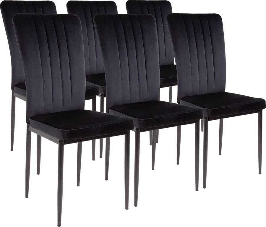 Albatros International Albatros Modena eetkamerstoelen met fluwelen hoes set van 4 of 6 kleuren Stijlvol vintage design fluwelen hoes SGS-goedgekeurde gestoffeerde stoel Moderne keukenstoel eetkamerstoel of eettafelstoel