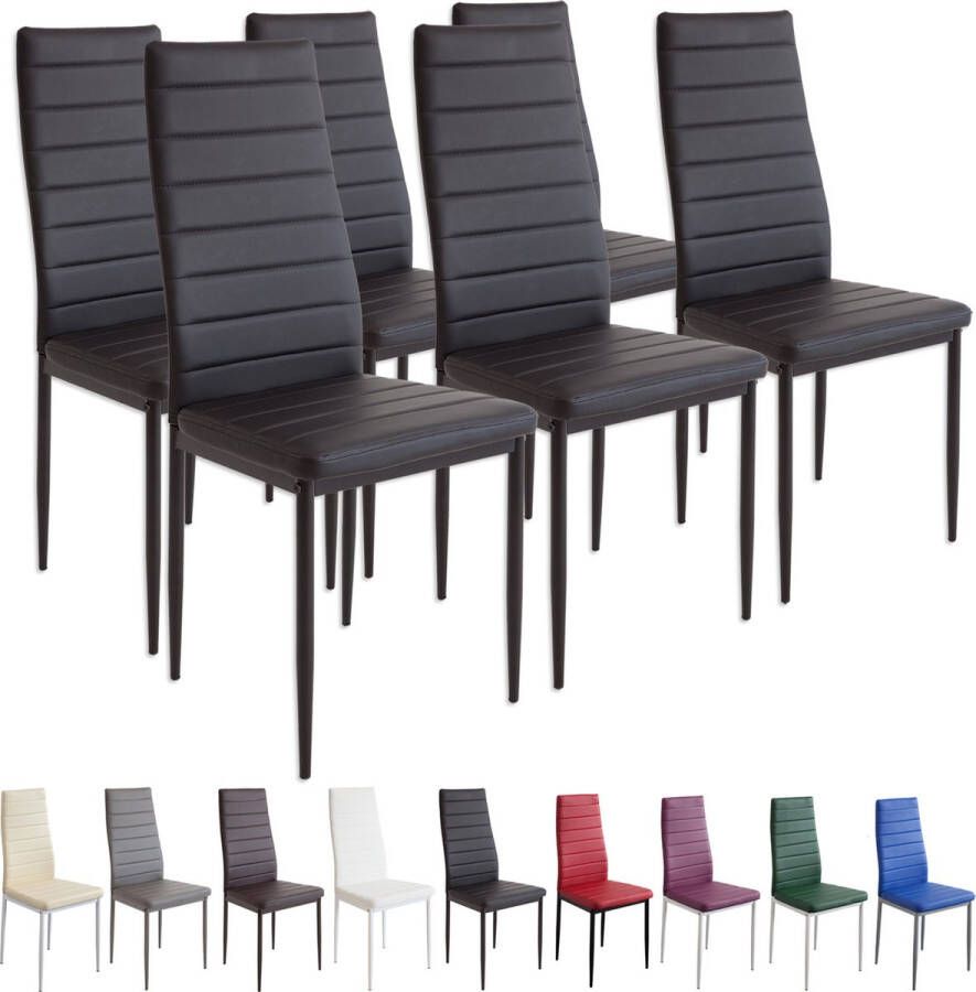 Albatros International MILANO eetkamerstoelen in sets van 2 4 6 Kleuren Gestoffeerde stoel met kunstleer bekleding Modern stijlvol design aan de eettafel Keukenstoel of eetkamerstoel met hoog draagvermogen tot 110kg - Foto 2
