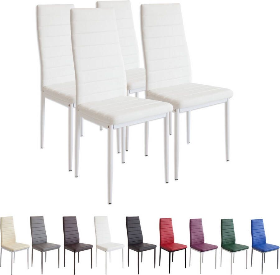 Albatros International MILANO eetkamerstoelen in sets van 2 4 6 Kleuren Gestoffeerde stoel met kunstleer bekleding Modern stijlvol design aan de eettafel Keukenstoel of eetkamerstoel met hoog draagvermogen tot 110kg - Foto 3