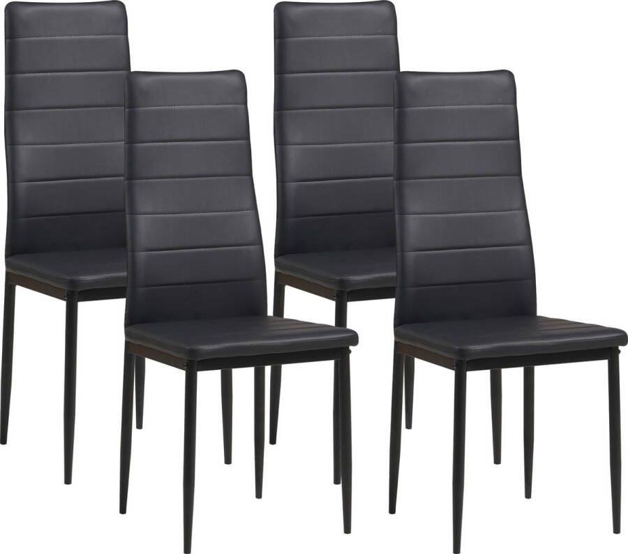 Albatros International MILANO eetkamerstoelen in sets van 2 4 6 Kleuren Gestoffeerde stoel met kunstleer bekleding Modern stijlvol design aan de eettafel Keukenstoel of eetkamerstoel met hoog draagvermogen tot 110kg