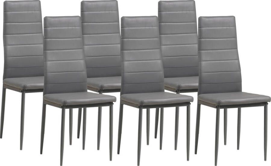 Albatros International MILANO eetkamerstoelen in sets van 2 4 6 Kleuren Gestoffeerde stoel met kunstleer bekleding Modern stijlvol design aan de eettafel Keukenstoel of eetkamerstoel met hoog draagvermogen tot 110kg