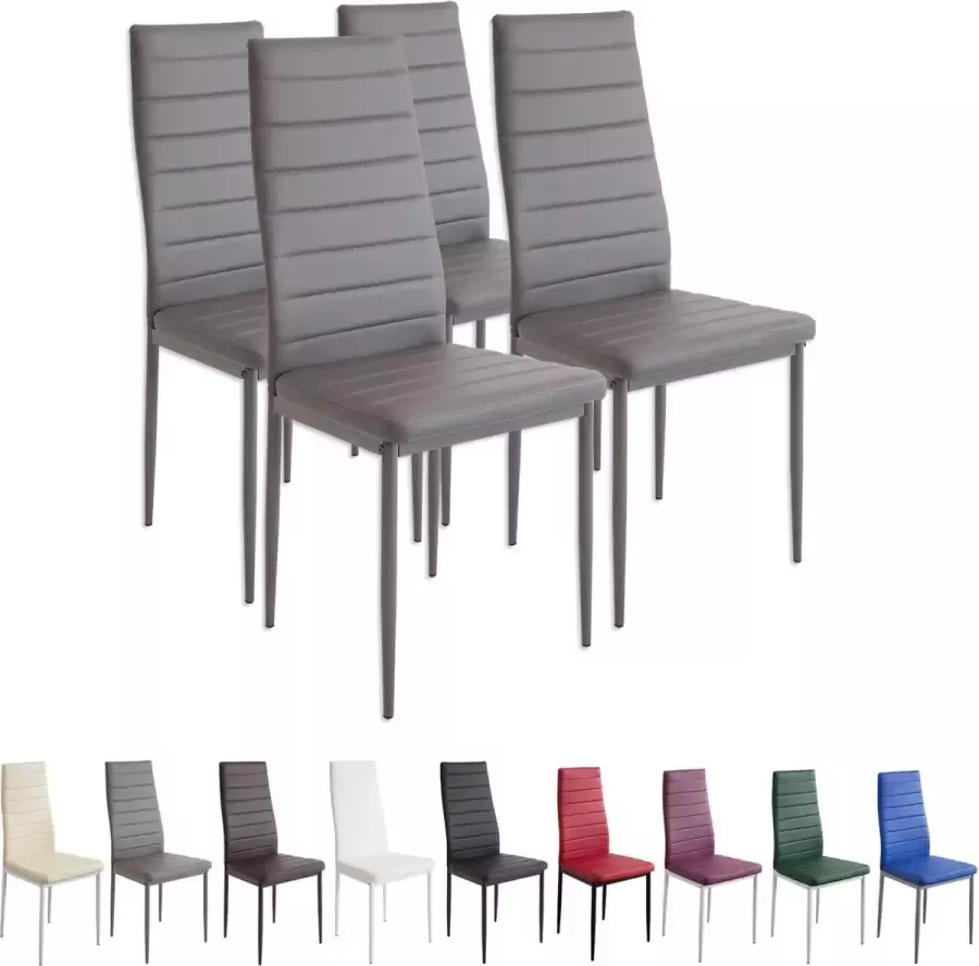 Albatros International MILANO eetkamerstoelen in sets van 2 4 6 Kleuren Gestoffeerde stoel met kunstleer bekleding Modern stijlvol design aan de eettafel Keukenstoel of eetkamerstoel met hoog draagvermogen tot 110kg - Foto 4