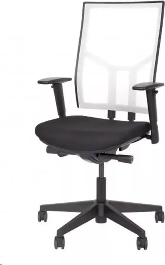 Albeka Ergonomische bureaustoel Shine Witte rug Comfort Zitting + Volledig Instelbaar