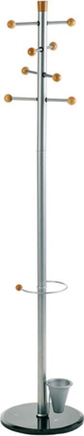 Alco kapstok metaal zilver 8 haken incl. parapluhouder