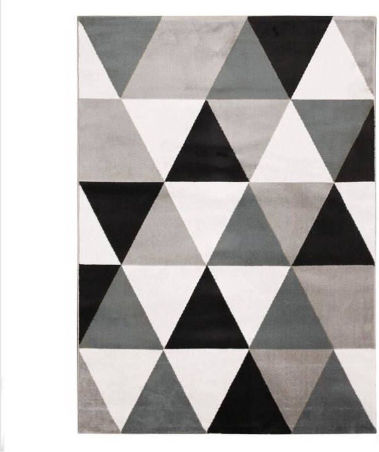 Alecto TAO SCANDI woonkamer tapijt 120 x 170 cm polypropyleen zwart