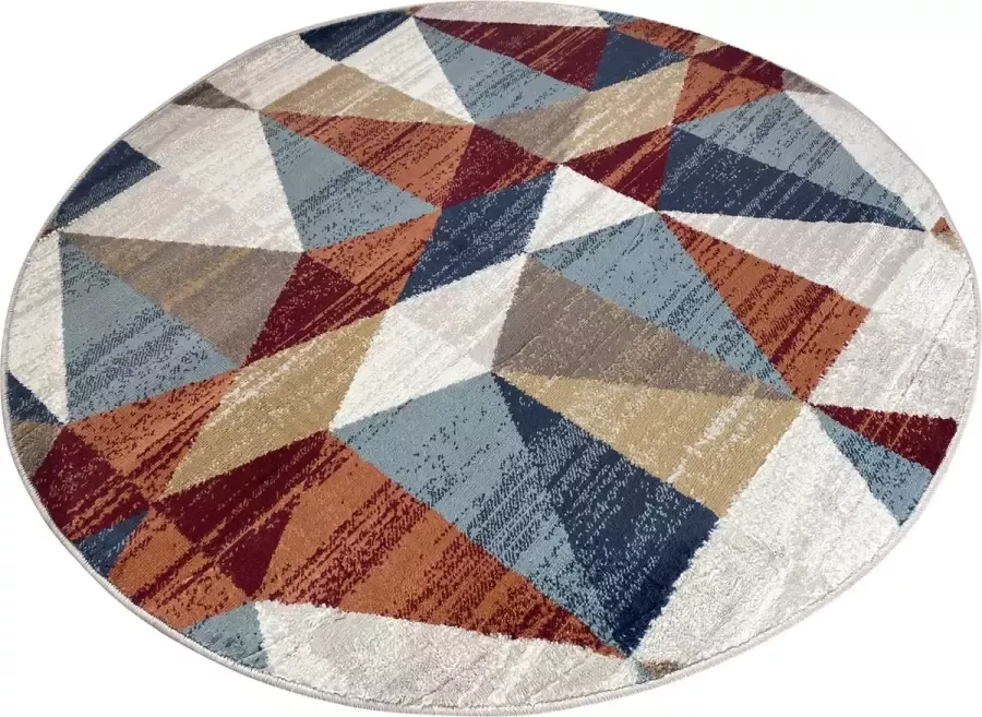 Aledin Carpets Kan Rond Vloerkleed 150x150 cm Laagpolig Modern Vloerkleed Woonkamer