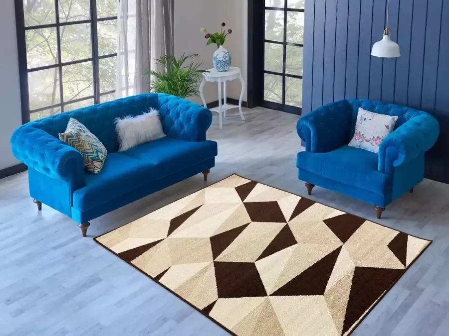 Aledin Carpets Madagascar Laagpolig Vloerkleed 160x230 cm Meerkleurig Tapijten woonkamer