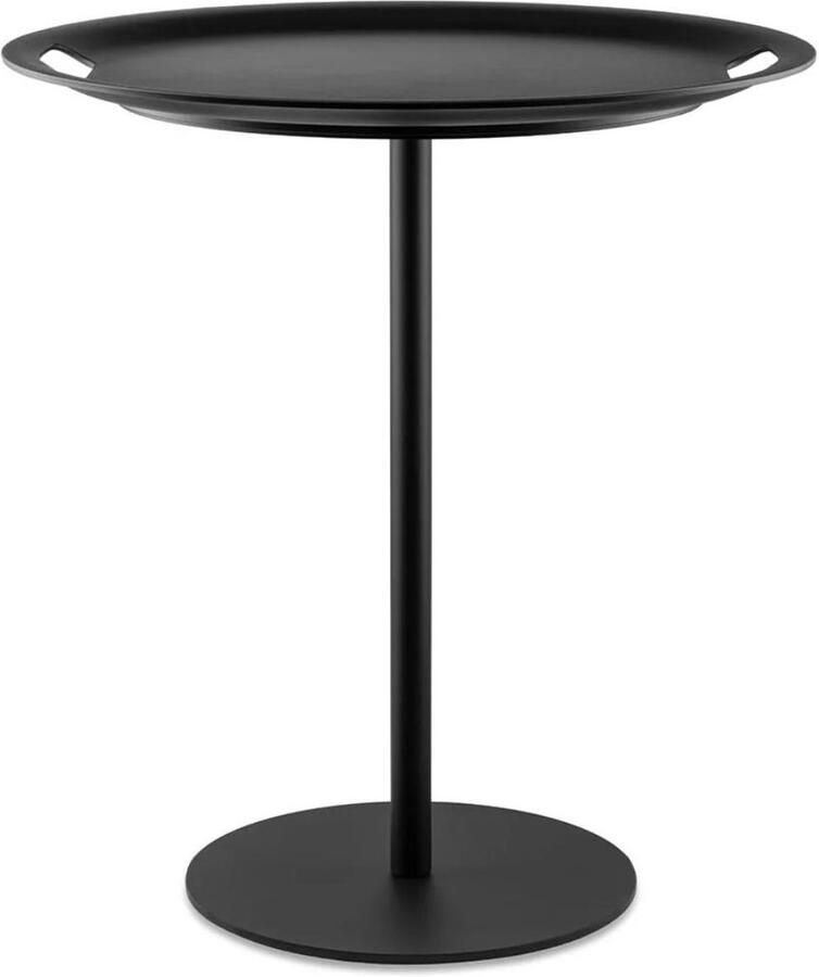 Alessi Jasper Morrison Op-la bijzettafel met afneembare plateau D48cm H52cm zwart
