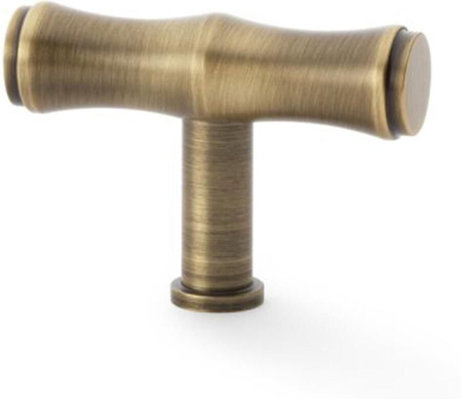 Alexander & Wilks Crispin Bamboo Meubelknop 55mm T-model Uniek en Tijdloos Design Donker Brons