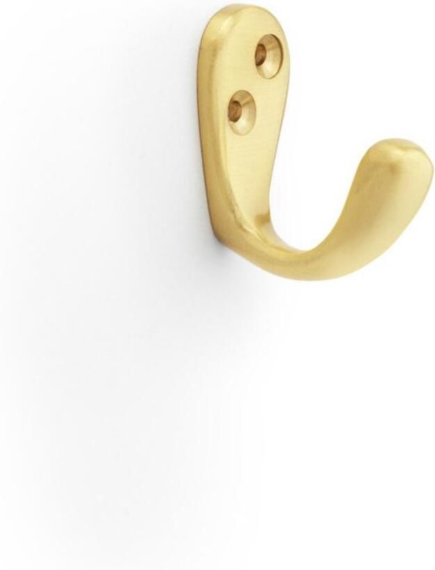 Alexander & Wilks Victoriaanse enkele kapstokhaak – verkrijgbaar in afwerkingen Satijn Messing