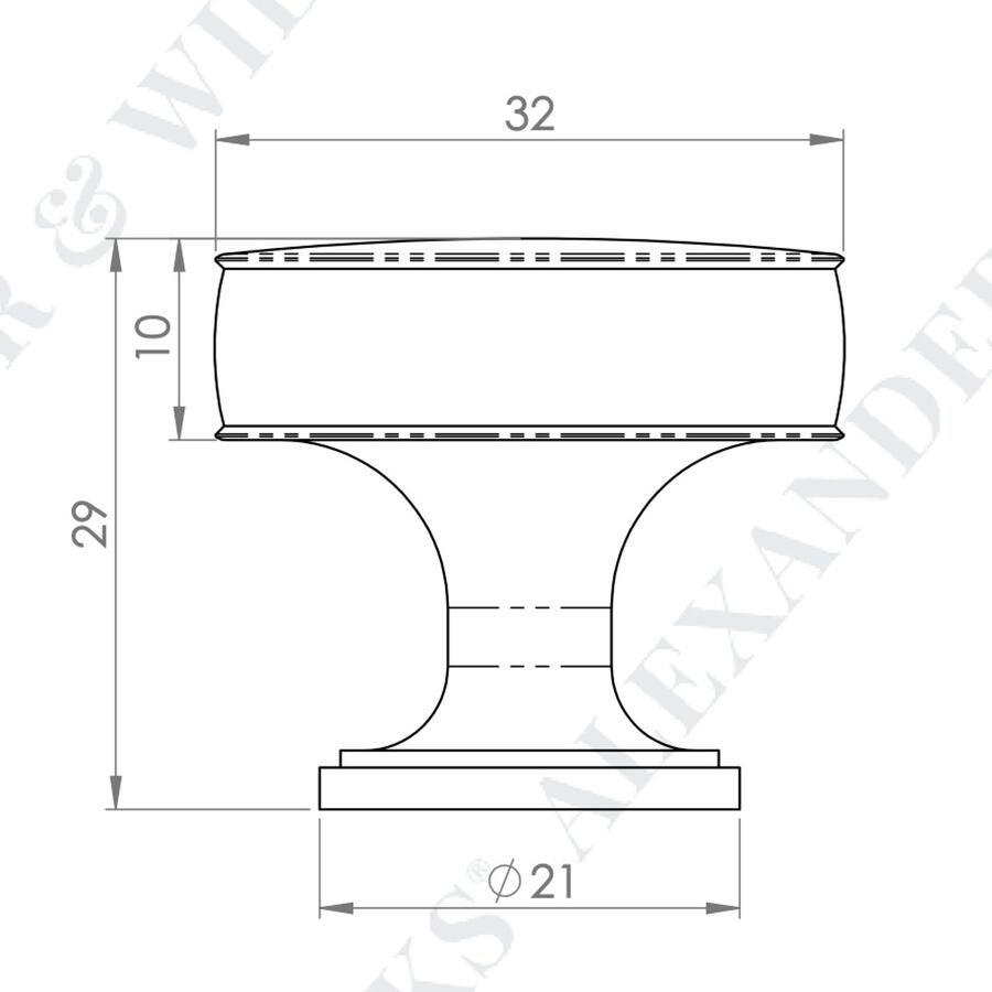 Alexander & Wilks Lynd Gehamerde Meubelknop Tijdloze Elegantie voor Elk Meubelstuk Antiek Messing 38mm