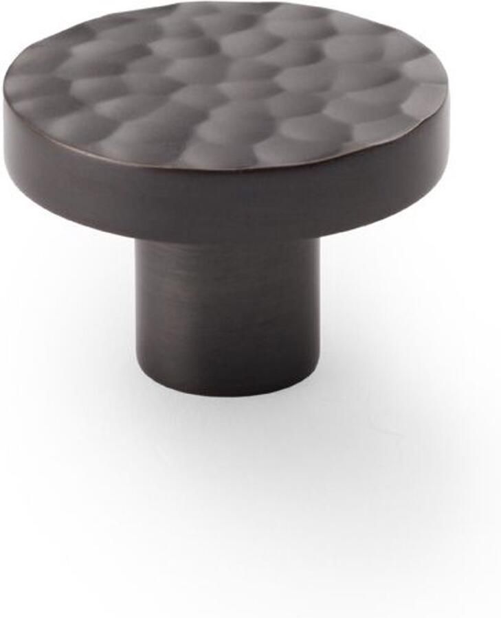 Alexander & Wilks Meubelknop Hanover Massief Messing met Hamer Motief Donker Brons 30mm