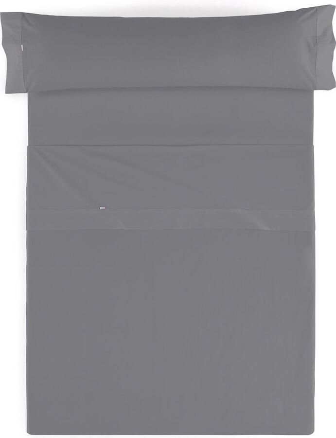 Alexandra House Living Set beddengoed Satén Donker grijs Bed van 135 140 3 Onderdelen