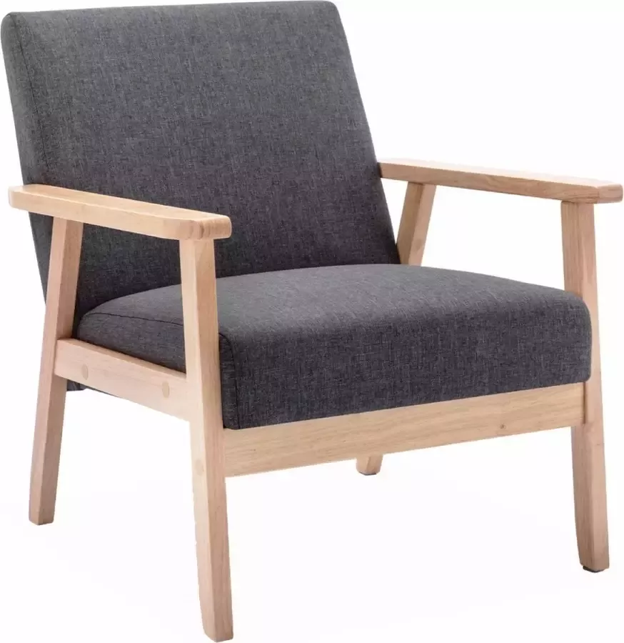 Alice's Garden l Fauteuil Isak l Houten frame l Stoffen zitting l 64x69 5x73cm l Petroleumblauw Isak - Foto 2