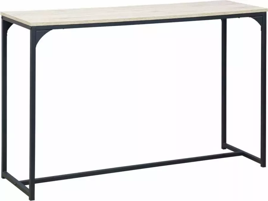 Alice's Garden Sidetable LOFT 120x39x79cm Houtlook en metaal Zwart LOFT